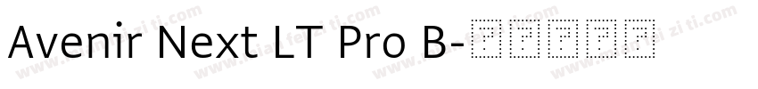Avenir Next LT Pro B字体转换
